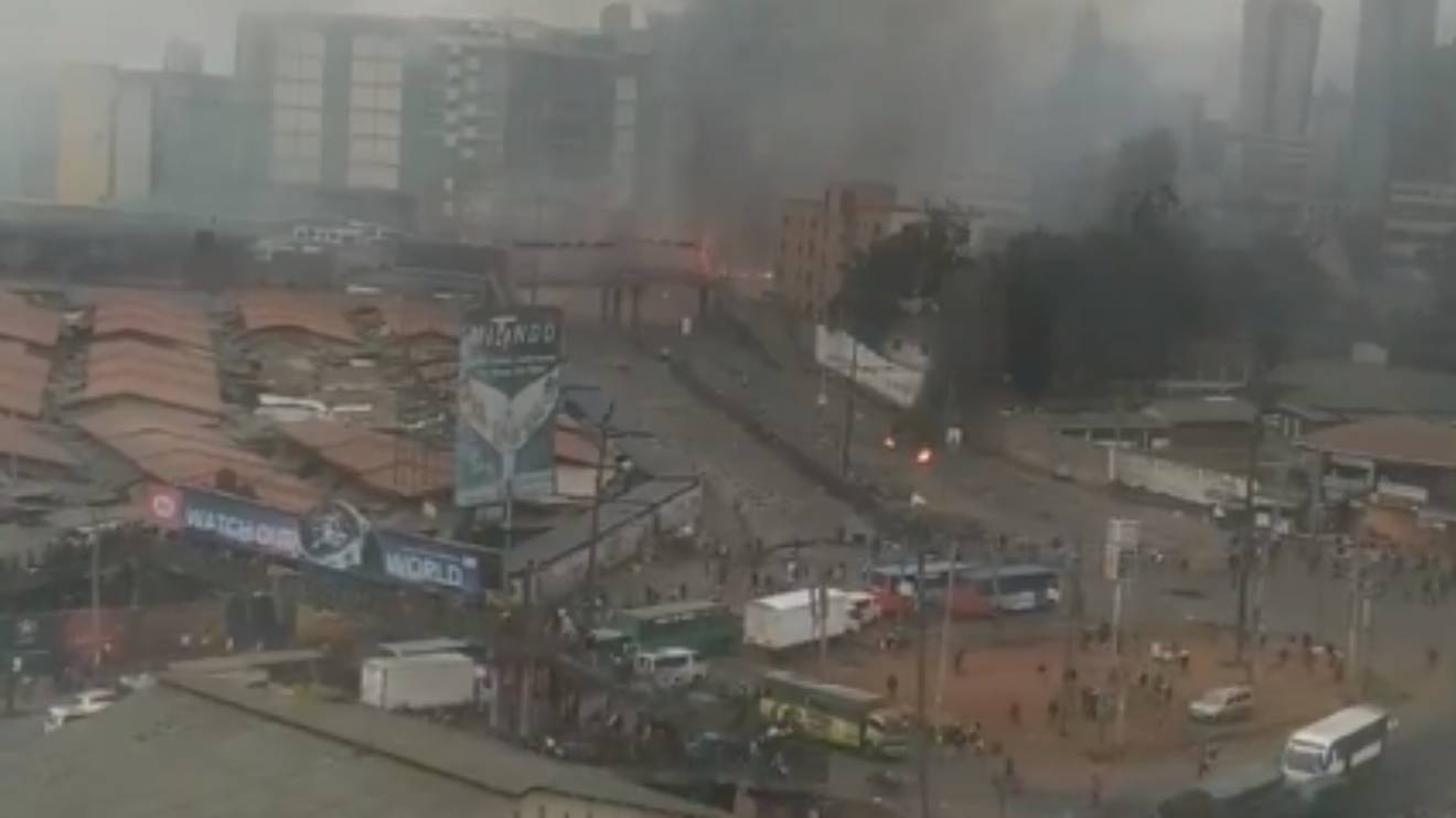 Chaos in Nairobi CBD. PHOTO/COURTESY